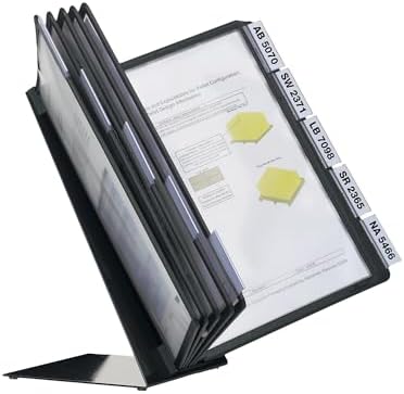 Durable VARIO Desktop Reference System, 10 Double-Sided Panels, Black by DURABLEOfficeProducts
