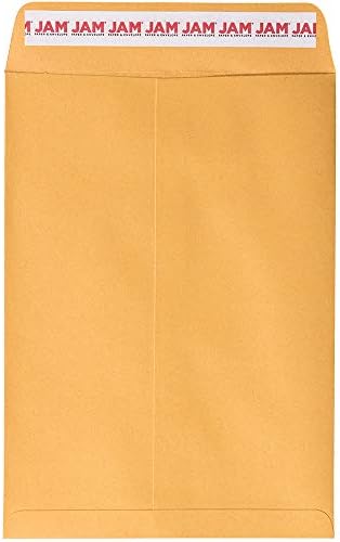 JAM PAPER 7 1/2 x 10 1/2 Open End Catalog Envelopes with Peel and Seal Closure - Brown Kraft Manila - Bulk 250/Box by JAMPaper
