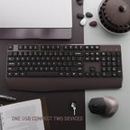 MPTOG Ergonomic Wireless Keyboard and Mouse Combo, Coffee - Image 3
