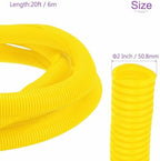 DMiotech 20ft Wire Loom Split Tubing 2 Inch(50.8mm) ID Yellow - Image 3