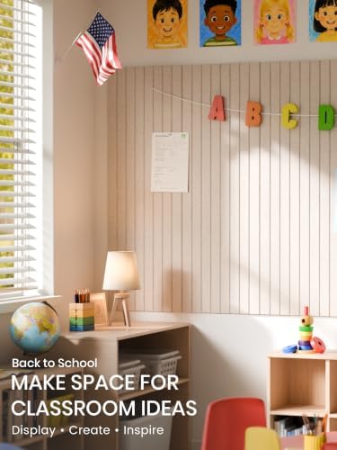 Bumusty 48"x 36" Large Felt Bulletin Board Tiles, Oatmeal - Image 5