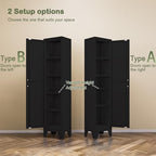 COFaR Narrow Bathroom Cabinet, Metal Farmhouse Slim Broom Storage Cabinets - Image 7