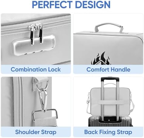 BALEINE Fireproof Document Box with Lock, Waterproof Fire Safe File Bag - Image 6