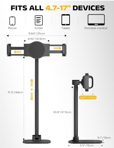 Foldable Portable Monitor Stand,iPad Stand for Desk Holds 4.4LB - Image 4