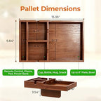 Bamboo Sofa Tray Insert with 2 Cup Holders for Sectionals - Image 2