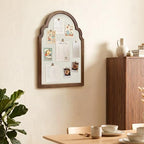 Arch Fabric Cork Board with Brown Frame, 20x30 in - Image 4