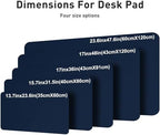 Aothia Faux Leather Desk Mat – Large Mouse Pad, Non-Slip PU Leather Blotter, Waterproof Writing Surface for Office and Home (Dark Blue, 47.2" x 23.6") - Image 5