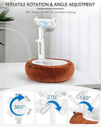 Miledi Tablet Pillow Stand for Bed with Detachable Snack Bowl, Terracotta - Image 5