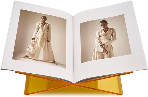 Honygebia Gold Acrylic Book Stands - Cross Frame Acrylic Book Holder, Open Bookstand for Display and Reading, Suitable for Art, Bible, Cookbook, Easel, Magazine, Textbooks 12.5" x 9.5" x 5.5" - Image 5