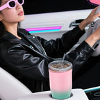 Universal Iced Coffee Sleeve - Upgraded Double Wall Reusable Stainless Steel Holder Sleeves Insulator for Cold Drinks Fits Starbucks Dunkin Donuts McDonalds Small Medium Large Cup (Pink Green) - Image 5