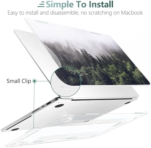 DONGKE Compatible with MacBook Pro 16 Inch Case (2026-2021 Release, M5 M4 M3 M2 M1 Pro/Max Chip), Plastic Hard Shell Cover with Keyboard Cover & Screen Protector for MacBook Pro 16", Forest - Image 6