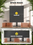 Dual Monitor Stand - Vertical Stack Screen Free-Standing Monitor Riser Fits Two 13 to 34 Inch Screen with Swivel, Tilt, Height Adjustable, Holds One (1) Screen Up to 44Lbs - Image 6