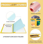 Ospelelf Clipboard with Storage for Men Women, Leather Padfolio Portfolio Organizer 5 Folders with 10 Pockets, Spiral Clipboard Folio with Notepad for Letter Size, Elastic Closure and Pen Loop Floral - Image 4