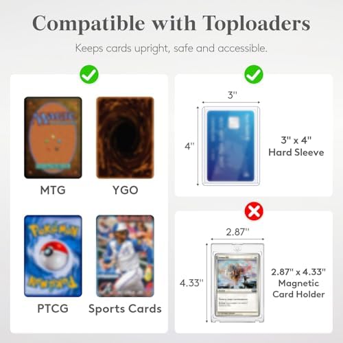 Lifewit Trading Card Storage Box with Handle, Fit for Toploader, 4 Pcs - Image 4