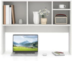 Desktop Hutch Bookshelf for Computer Desk, White by SPORFIT