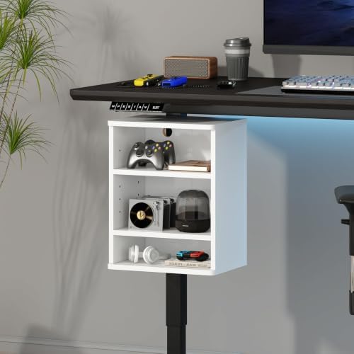 IBUYKE Under Desk Storage Cabinet Clamp on Desk Legs Shelf UTMZ012W - Image 6