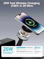 7-in-1 Magnetic Wireless Charging Station with Digital Clock & LED Lamp - Image 3