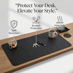 LL LEATHER LOVERS Leather Desk Mat, 24" x 38" Black, Desk Mouse Pads on Top of Desks, Non Slip Top Grain Leather Desk Blotter, Laptop Desk Mat, Desk Writing Pad for Office and Home - Image 3