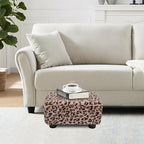 CAROLMADE Small Foot Stool Ottoman Footstool with Legs Under Desk Footrest for Living Room Bedroom and Office, Faux Fur Pink - Image 2