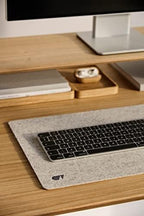 Oakywood Craft 100% Merino Wool Felt & Cork Desk mat – Sustainable, Handmade Wool Felt Desk pad with Cork Base for Comfort and Stability – 100% Merino Wool & Cork - Grey 62x30cm (24.41x11,8 in) - Image 5