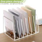 SANRUI Acrylic Desk File Organizer, Clear Magazine File Holder 6 Slot - Image 5