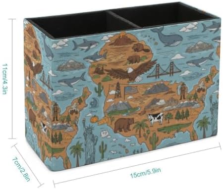 Desk Organizer Eagles Cottage Bear Shark Bridge Cheese Whale Multi‑Bright‑Color Compact Caddies,Classroom with Accessories - Image 6