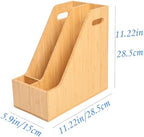 Bamboo File Folder Holder Book Holder Document Rack - Image 3