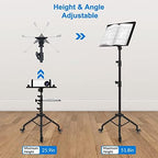 Tossbiss Laptop Tripod on Wheels with 2 Shelves - Image 3