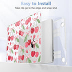 Case for 2026/2025/2024/2023 MacBook Air 15-inch Laptop Release M5 A3448 /M4 A3241 /M3 A3114 /M2 A2941, Stylish Protective Hard Shell Cover for MacBook Air 15.3 inch, Cherries & Pink Bows - Image 5