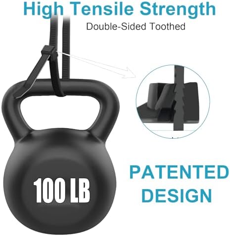 14 Inch Zip Ties Double Sided Toothed (Bulk 500 Pack),100 LBS Tensile Strength Heavy Duty Cable Wire Ties With Self-Locking Adjustable More Durable Nylon Tie Wraps for Indoor Outdoor - Image 4