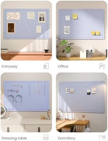 Fluxynara 35.4"x23.6" Large Bulletin Board,Lavender - Image 7