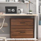 2 Drawer File Cabinets, Wood Lateral Filing Cabinets for Home Office, Office Filing Cabinet with Drawer, Modern Farmhouse File Cabinets for Letter, Printer Stand, Walnut - Image 2