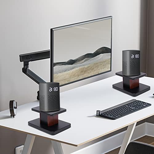 Computer/Bookshelf Desktop Speaker/Studio Monitor Stands | 33 lb Load Capacity, Medium-Density Fiber Core, Cable Clips and Ties, 9.3" x 7.3" Top Platform - Image 7