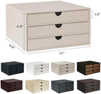 UnionBasic Document Organizer, 3-Drawer File Cabinet Document Storage Box, Office Desktop Filing Organizer, Feather Gray - Image 6