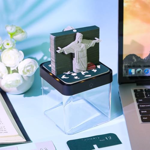 2027 3D Paper Carving Desk Calendar With LED Light (Jesus) - Image 4