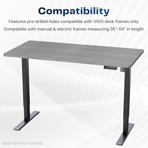 VIVO Dark Gray 55 x 28 in Solid Table Top, DESK-TOP55-28G - Image 4