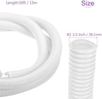 DMiotech 50ft Wire Loom Split Tubing 1 1/2 Inch(38.1mm) ID White - Image 3