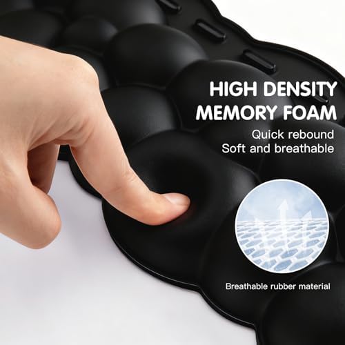 Black Acrylic Keyboard Stand with Wrist Rest，Detachable/Adjustable Width - Image 4