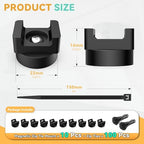 110 Pcs Magnetic Zip Tie Mount Base 26lbs Strong Magnetic Zip Tie Holder Multipurpose Magnet Cable Tie Clips Holder Wire Management Clips for Home Office Marine Electrical Wiring Organization Black - Image 2
