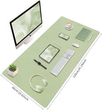 Bloss 47.2" x 24" Large Desk Mat, Leather Desk Mat, Large Mouse Pad + Keyboard Pad, Non-Slip Desk Mat Protector for Office, Home - Green - Image 5
