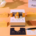 Orange Cat 3D Memo Pad, 3D Calendar 2027, Time Piece Calendar - Image 3