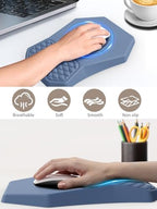 3-in-1 Ergonomic Keyboard Stand with Wrist Rest & Mouse Pad Set, Blue - Image 5