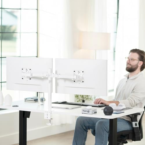 VIVO Dual Monitor Desk Mount for 13 to 30 inch Screens, STAND-V002W - Image 2