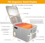 TOMKID 5200°F Fireproof Document Box, Fire Important Document Organizer with Lock, Upgraded Heat Insulated Filing Storage Cabinet Office Organization (5200°F Fireproof Box, Silver) - Image 3