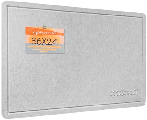 Felt Bulletin Board 36x24 inches, Decorative Pin Board for Home & Office by Lightomorrow