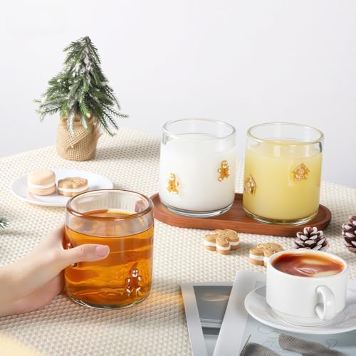 SiliFine 4 PCS Christmas Gingerbread Icon Juice Glasses - Image 2