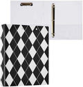 Black White Plaid 3 Ring Binder 1.5 Inch Binders Organizer with Clear Interior Pockets Binder for School Office Work 1 Pack by Unknown