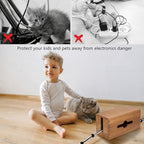 Cable Management Box,Cord Organizer Hide Desk Floor Wires,Home Office,Wood - Image 5