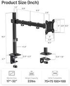 monTEK Extra-Long Monitor Arm for 17-32" Screens, 22 lbs - Image 5
