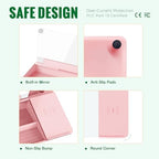 SELEAD Desktop Glass Whiteboard with Wireless Charger and Mirror, Pink - Image 5
